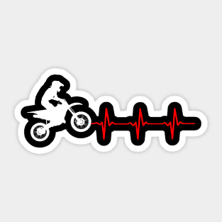 bikers heartbeat Sticker